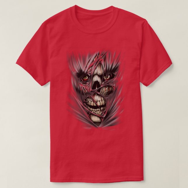 Camiseta Caveira 3D (Frente do Design)