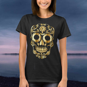 Camiseta Caveira Açucarada Arte Cultural Mexicana Dia dos M
