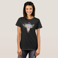 Caveira Animal Boho com Borboletas e Flores