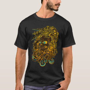 Camiseta Caveira Assustadora Melhor Arte Poderosa