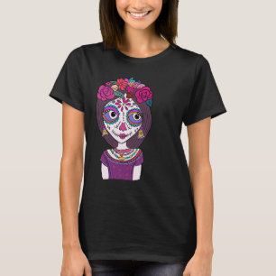 Camiseta Caveira Calavera Mexicana Catrina Dia de Muertos A