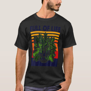 Camiseta Caveira Cheia de Vida Jardim Vintage 1