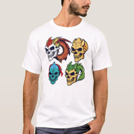 Camiseta Caveira Chic Dragão - Animação Cuta Inspirada