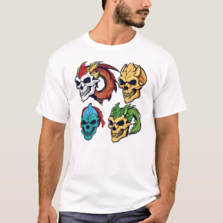 Camiseta Caveira Chic Dragão - Animação Cuta Inspirada