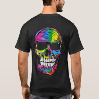 Camiseta Caveira colorida
