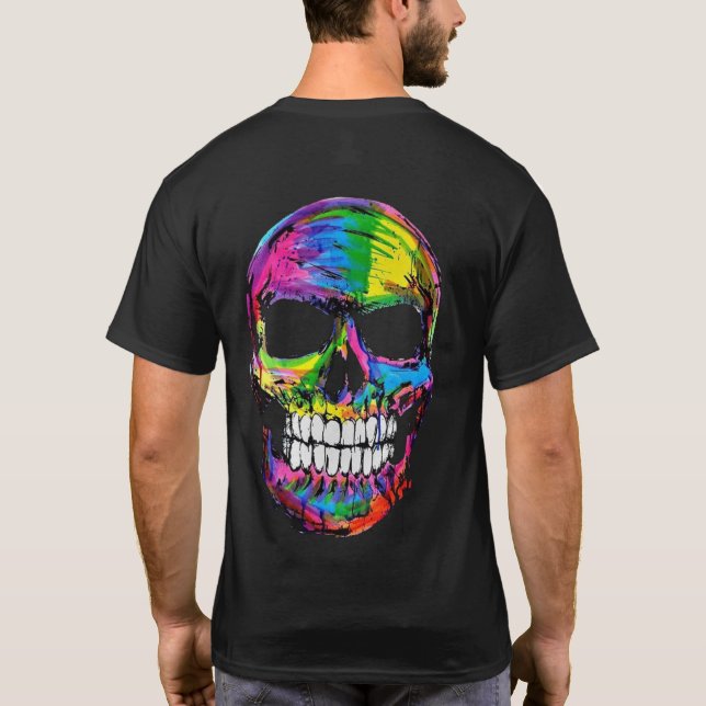 Camiseta Caveira colorida (Verso)