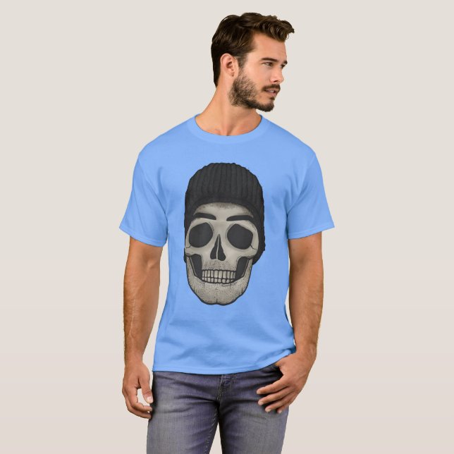 Camiseta Caveira com Boné (Frente Completa)