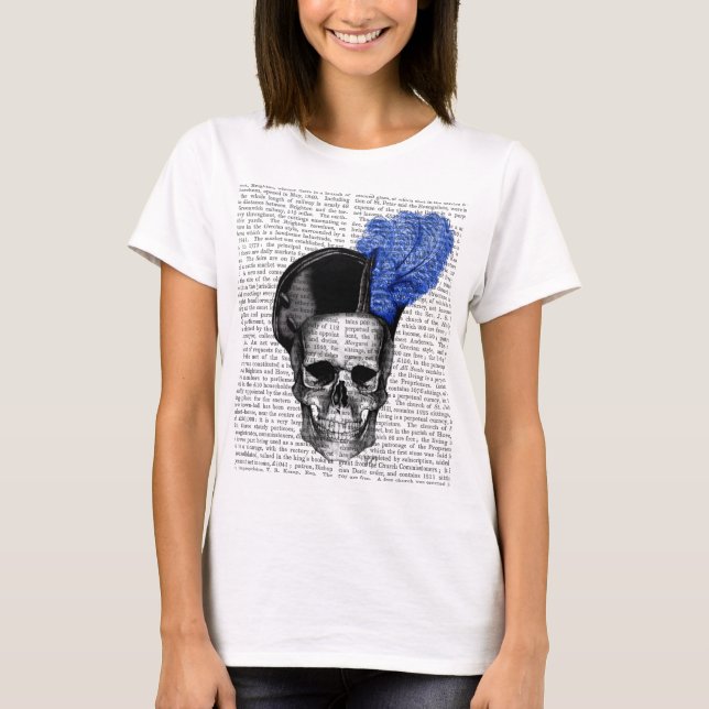 Camiseta Caveira com Chapéu Azul (Frente)