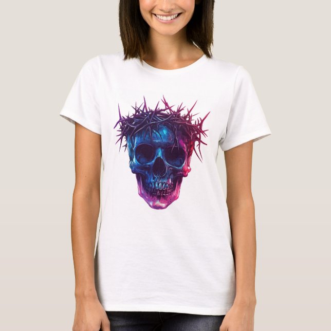 Camiseta Caveira com Coroa de Espinhos (Frente)