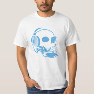 Camiseta Caveira com fones de ouvido