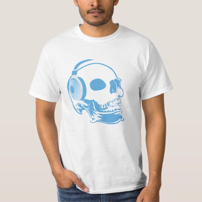 Camiseta Caveira com fones de ouvido (Frente)