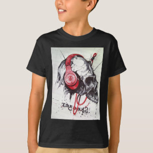 Camiseta Caveira com Fones de ouvido