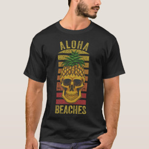 Camiseta Caveira de Abacaxi Havaiana Aloha Bebe Engraçado H