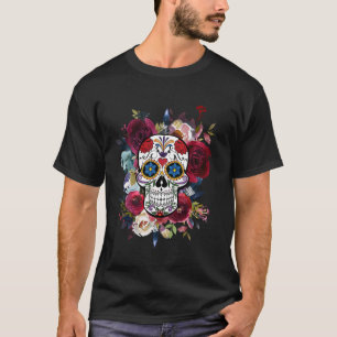 Camiseta Caveira de Açúcar Dia dos Mortos La Catrina Dia de