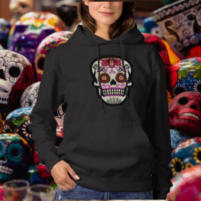 Camiseta Caveira de Açúcar Rosa (Criador carregado)