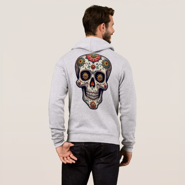 Camiseta Caveira de Açúcar Steampunk (Parte Traseira Completa)
