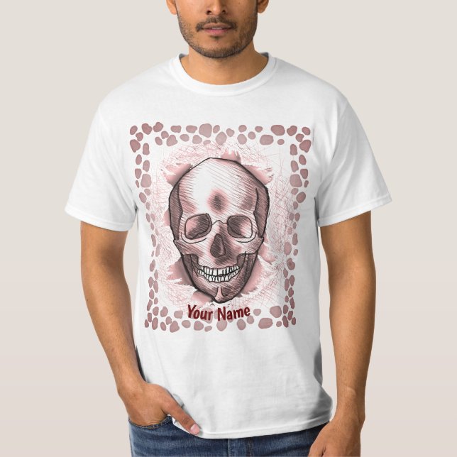 Camiseta Caveira de Estouro Vermelha (Frente)
