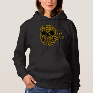 Camiseta Caveira de Girassol Preguiçoso Halloween Costume S