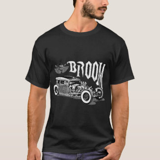 Camiseta Caveira de Hot Rod com Velas de Ignição Estilo Vin