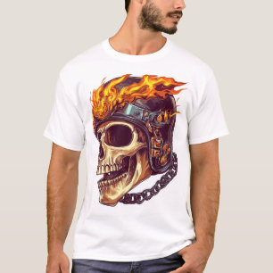 Camiseta Caveira de Motoqueiro Ceifador