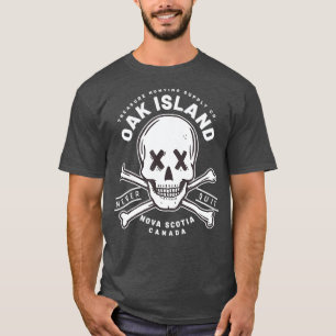 Camiseta Caveira De Oak Island Nunca Sai Do Tesouro Templá