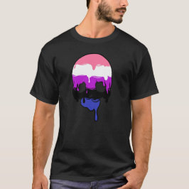 Camiseta Caveira de Orgulho de Genderfluido