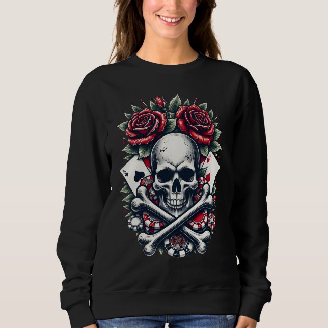 Camiseta Caveira de Pôquer (Frente)