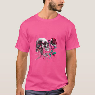 Camiseta Caveira de Rosa de grafite de  - Arte vetorial de 