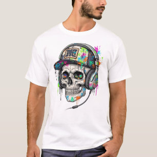 Camiseta Caveira de salto com óculos de sol