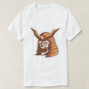 Camiseta Caveira de Samurai adesivo