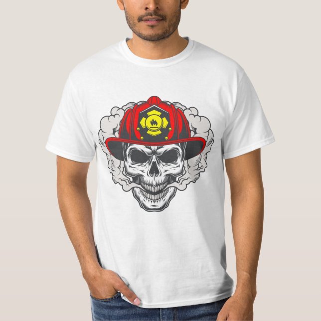 Camiseta Caveira do Bombeiro (Frente)