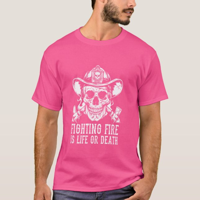 Camiseta Caveira do Bombeiro - Corpo de Bombeiros Thin R (Frente)