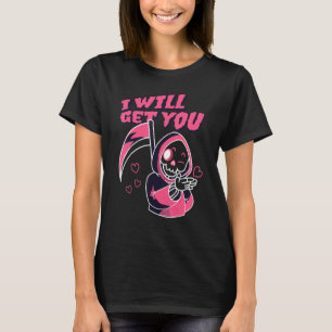 Camiseta Caveira do Ceifador Sinistro Fofo de Halloween