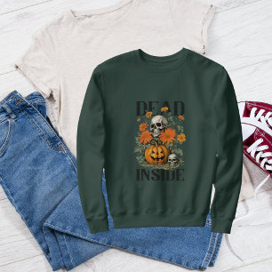 Camiseta Caveira e Abóbora do Halloween do Dentro retrô