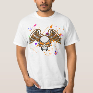 Camiseta Caveira e Asas