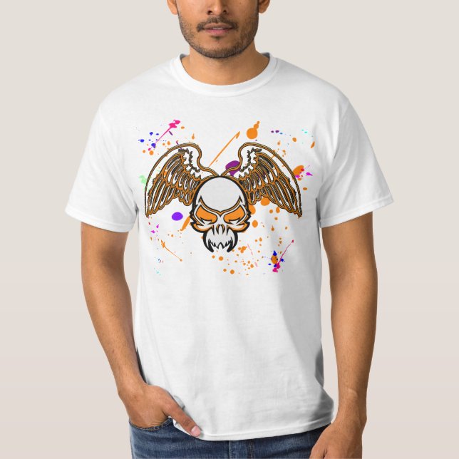 Camiseta Caveira e Asas (Frente)