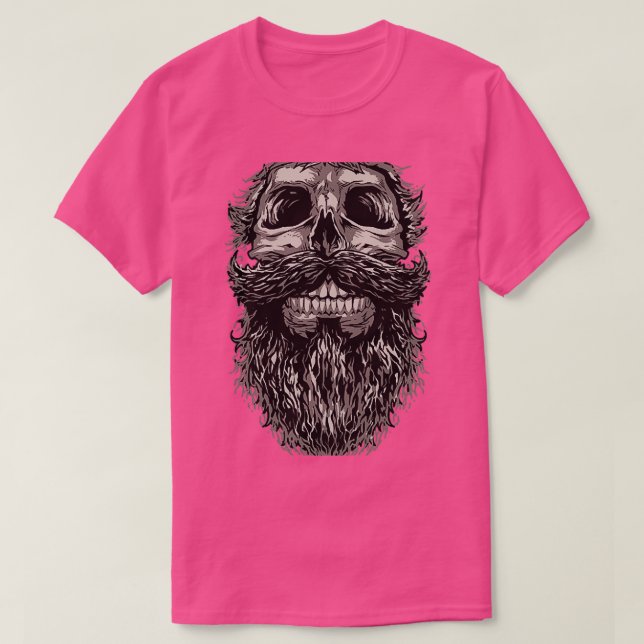 Camiseta Caveira e barba (Frente do Design)