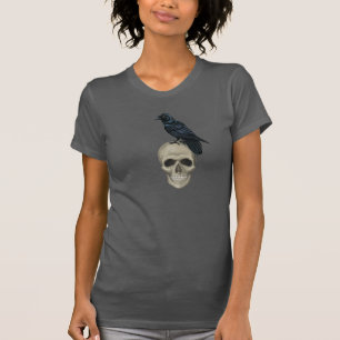 Camiseta Caveira e Corvo