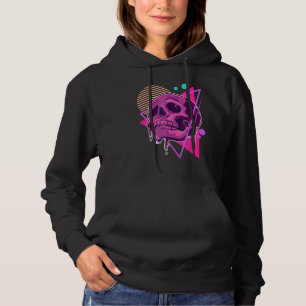 Camiseta Caveira e Corvo Vaporwave Estética Retro de Hallow