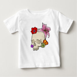 Camiseta Caveira e Flora