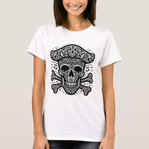 Camiseta Caveira e Ossos