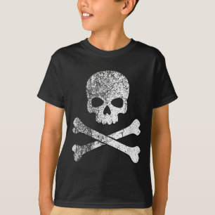 Camiseta Caveira e ossos cruzados esqueleto pirata jolly ro