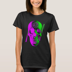 Camiseta Caveira Gráfica Roxa
