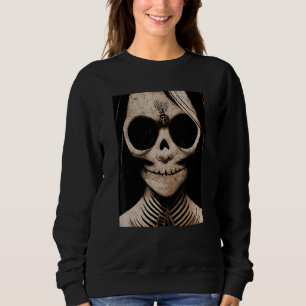 Camiseta Caveira grunge sorriso assustador grunge gótico