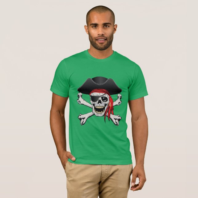 Camiseta Caveira Pirata (Frente Completa)