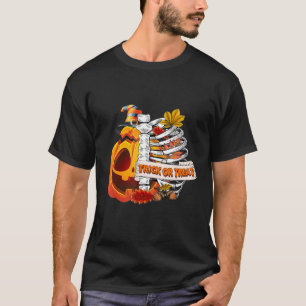 Camiseta Caveira Pumpkin Truque Legal Ou Tratar Halloween