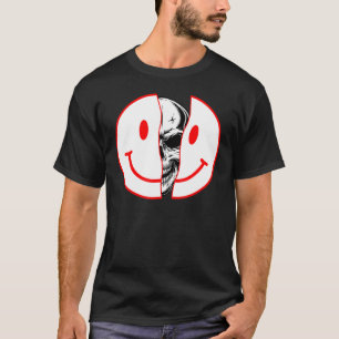 Camiseta Caveira Rip A Cara De Sorriso Estou Ok Estou Quebr