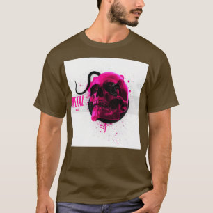 Camiseta Caveira Rosa com cobra