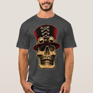 Camiseta Caveira Steampunk com presente de arte de última g