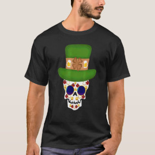 Camiseta Caveira Superior Chapéu Esmagado Vidros Sapatos De